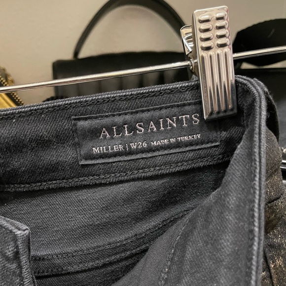 Allsaints Miller size 26 gold black snake jeans - Picture 3 of 7